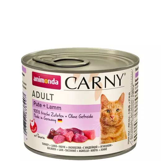 Kalkkuna Lammas 200g prk Carny - Aikuisten kissojen säilykkeet - 045819 - 1