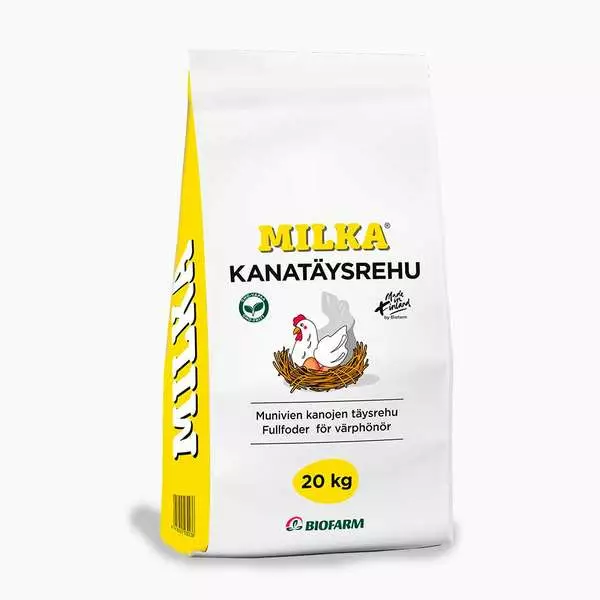 Kanatäysrehu pelletti 20kg ei GMO Milka - Kotieläin lintujen ruokinta - 000999 - 3