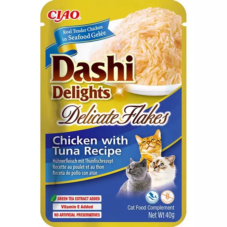Kana tonnikalahiutale 50g Dashi Delights - Aikuisten kissojen säilykkeet - 053559 - 1