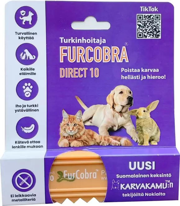 Karvanpoistaja ja hierontaharja FurCobra Direct 10 - Koiran harjat, karstat ja suat - 057369 - 1