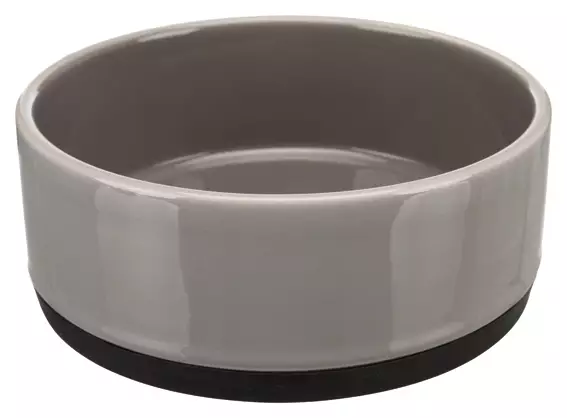 Keramiikkakuppi 400ml ø 12 cm kumipohja harmaa Trixie - Koiran keramiikkakupit - 014109 - 1
