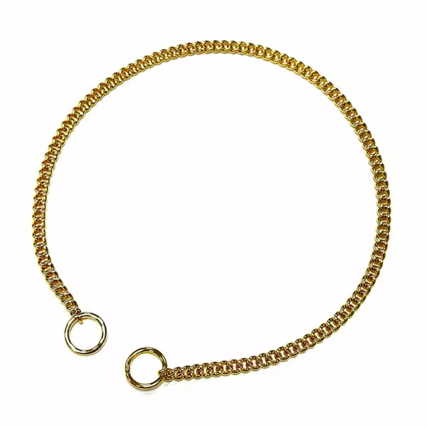 Ketjupanta kokokiristävä 1,2mm/eri kokoja kulta ONEGA - Koiran ketjupannat - 050069 - 1