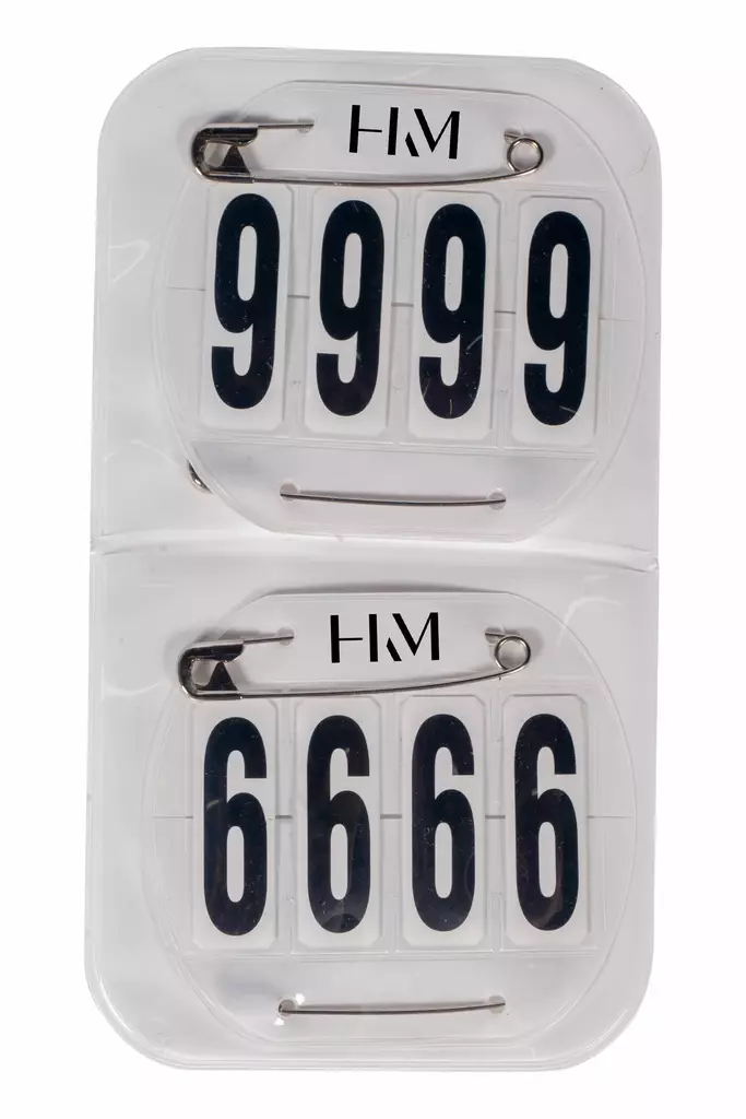 Kilpailunumero Classic valko-musta HKM-sports - Ratsastajan asusteet - 055869 - 1