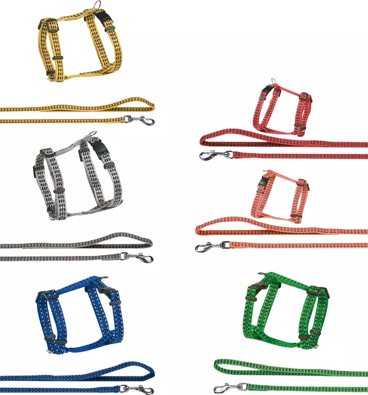 Kissan valjassetti Bright värimix Flamingo - Kissan valjaat - 056499 - 1