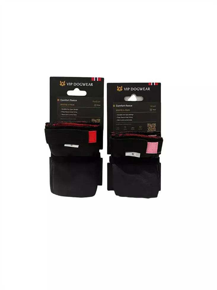 Koiran tossut Comfort Fleece Booties 4kpl musta V.I.P Dogwear - Koiran tossut, sukat ja korvasuojat - 056099 - 1