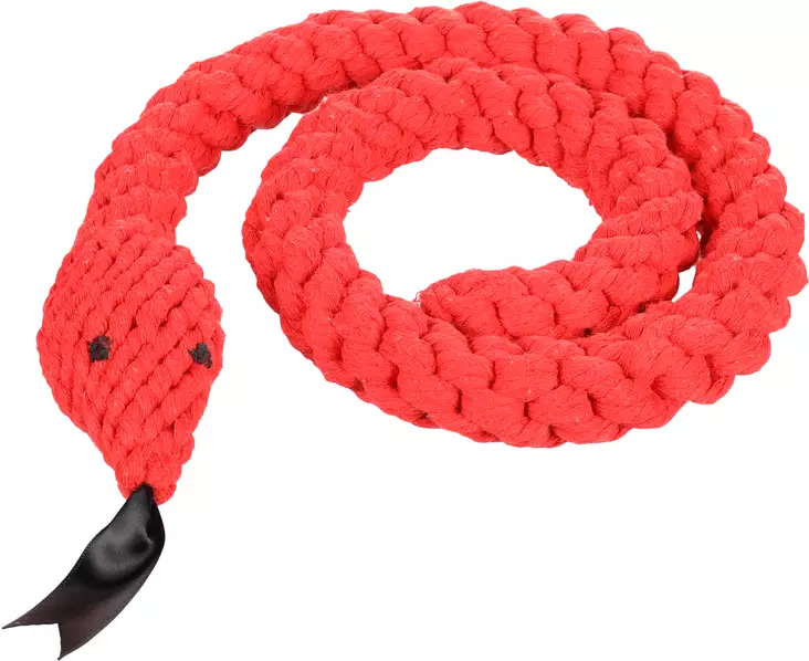 Köysikäärme Flocco Snake 95cm punainen Flamingo - Koiran pehmolelut - 055589 - 1