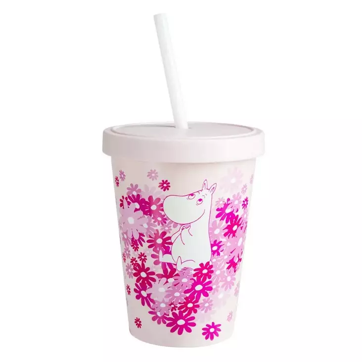 Kukkasydän-pillimuki 4,5dl pinkki Muumi - Koti ja sisustus - 055709 - 1