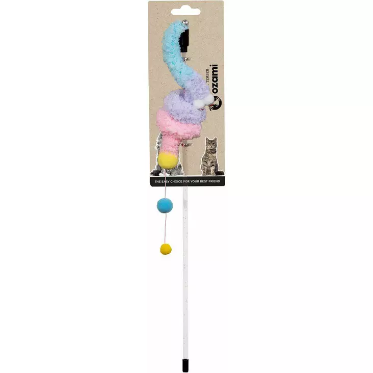 Leluhuiska Caterpillar Ocean mix 40cm Ozami - Kissan huiskat ja onkilelut - 048269 - 1