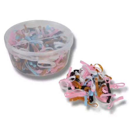 Letityskuminauhat 22mm värimix 500kpl Hansbo Sport - Hevosen harjat, suat ja letitys - 005289 - 1