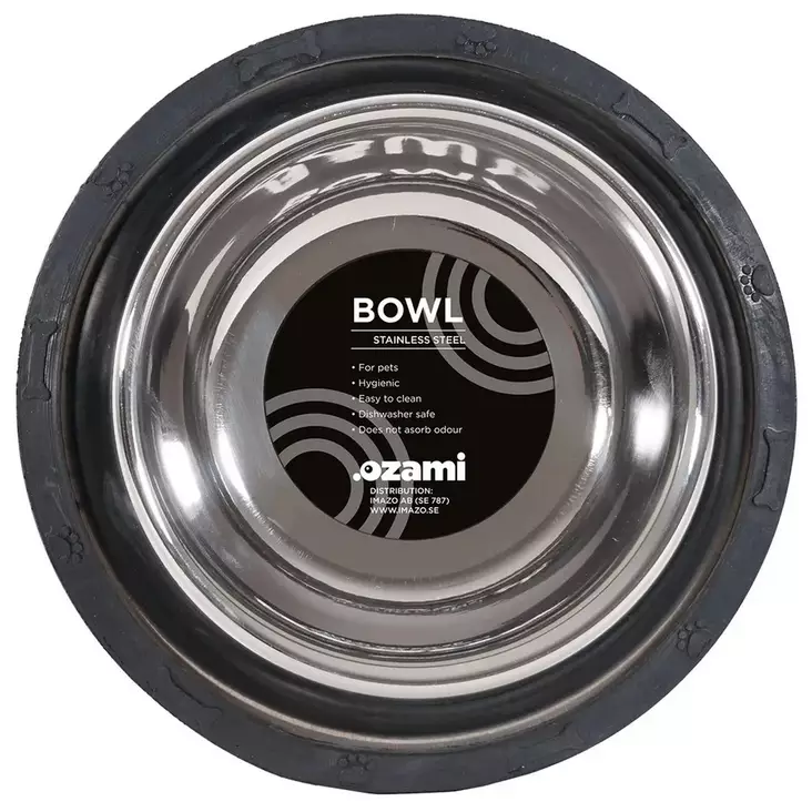 Metallikuppi kumireunalla eri kokoja OZami - Koiran metallikupit ja telineet - 055669 - 1