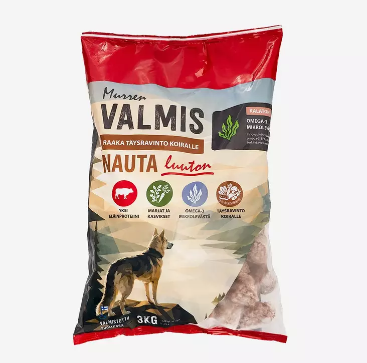 Murren VALMIS nauta 3kg MUSH - Pakaste täys- ja täydennysravinnot - 059699 - 1