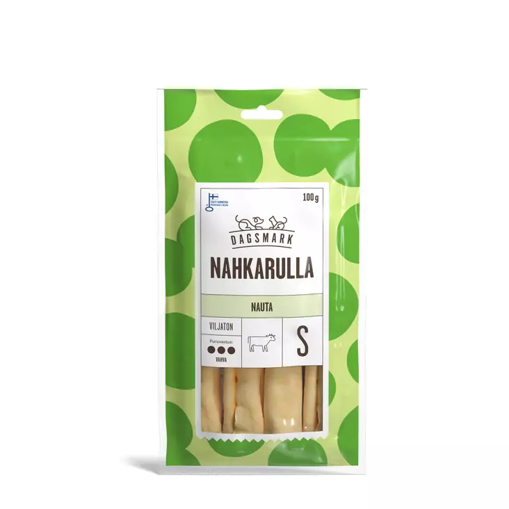 Nahkarulla Nauta S 100g Dagsmark - Koirien puruluut - 059989 - 1