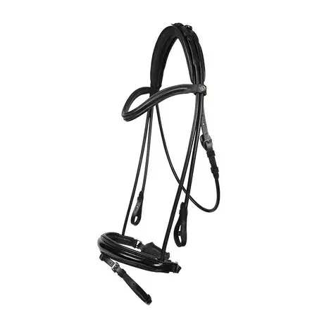 Nahkasuitset pyöristetty mustat Hansbo Sport - Ratsuhevosen suitset ja turpahihnat - 037969 - 1