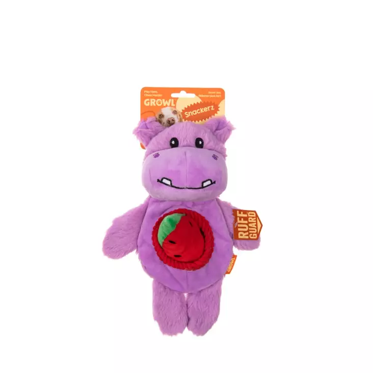 Pehmohippo Hilda The Hippo 25cm lila Snackerz Growl - Koiran pehmolelut - 054519 - 1