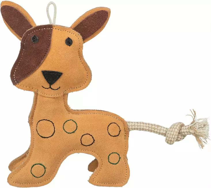 Nahkalelu Koira 25cm ruskea Trixie - Koiran pehmolelut - 057929 - 1
