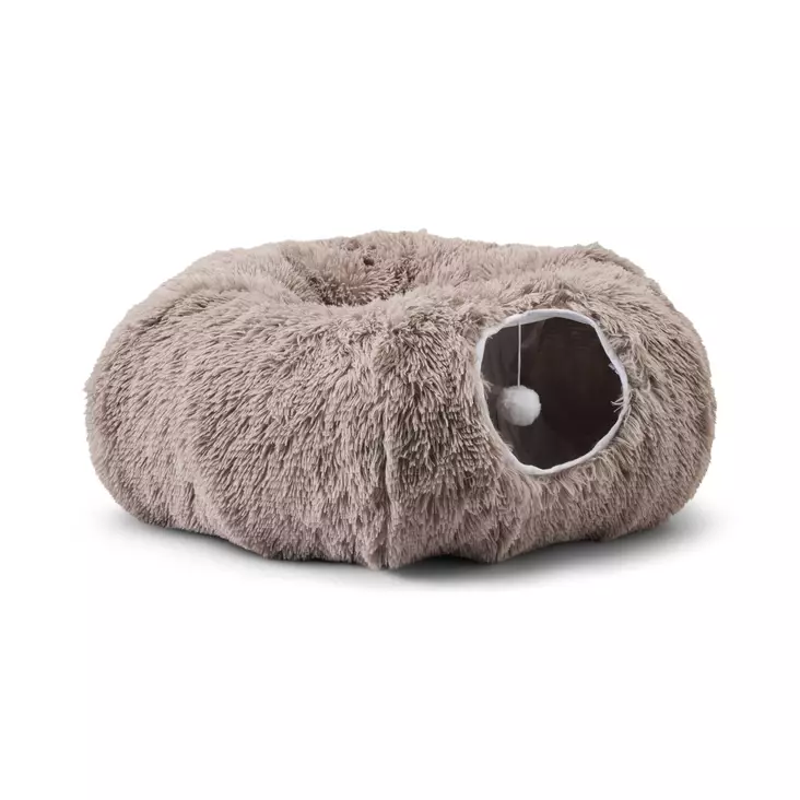 Pehmopesä Snuggle Cat Tunnel Bed 85x26cm harmaa Savic - Kissan pesä-, iglu- ja riippupedit - 056229 - 1