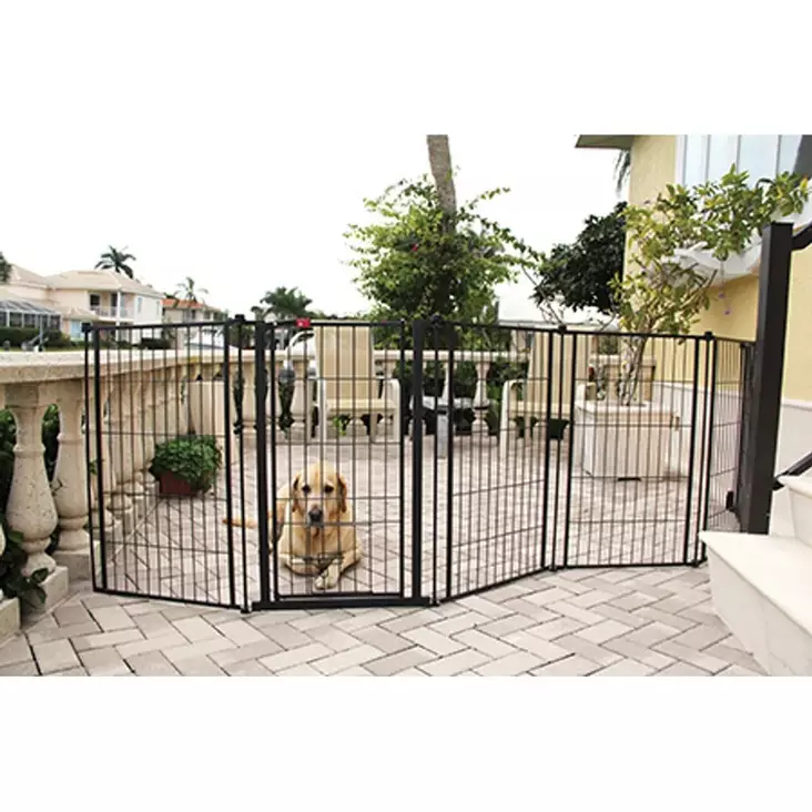 Aitaus/portti 366 x 91,4 cm musta Grind Outdoor Super Gate X-tra Tall Carlson - Koiraportit - 045139 - 1