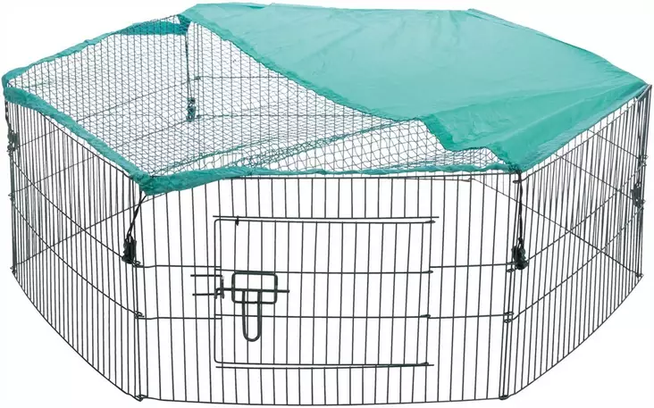 Pieneläinaitaus 116x38cm-6kpl metallia turvaverkolla Trixie - Pieneläinten häkit ja aitaukset - 013119 - 2