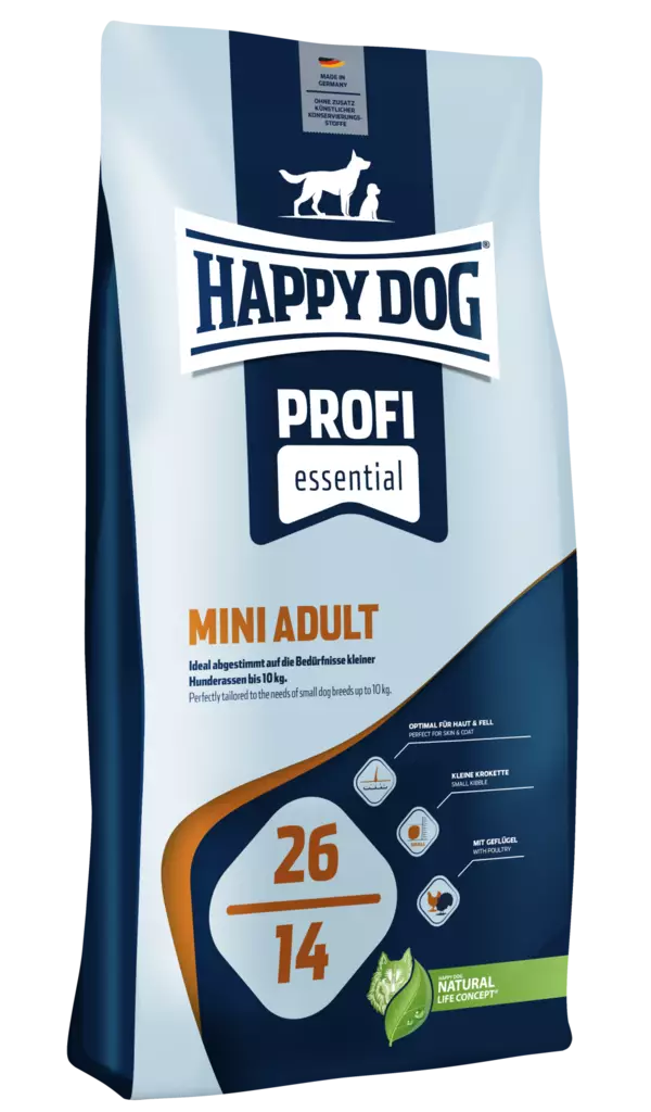 Profi Essential Adult Mini 26-14 18kg Happy Dog - Koiran kuivaruoat aikuisille koirille - 017739 - 2