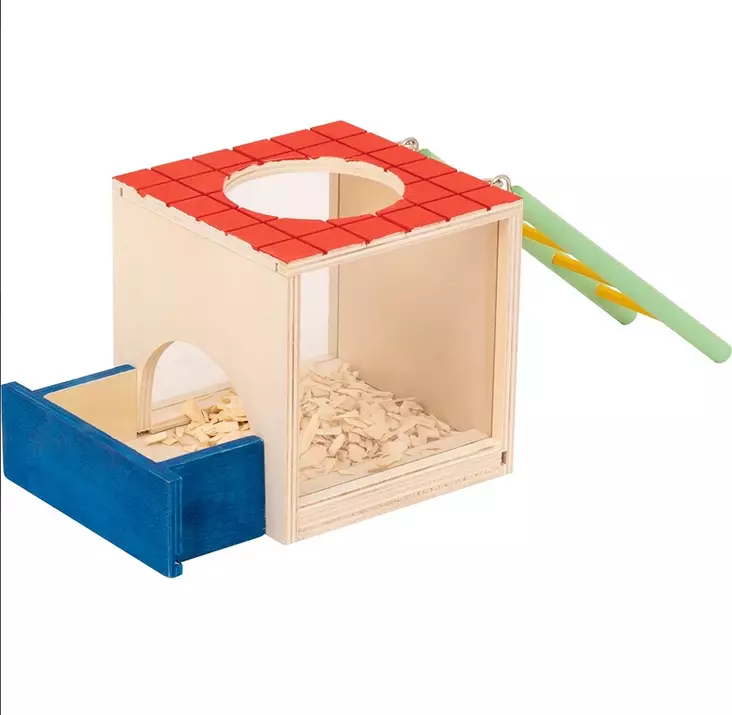 Puuhakoppi 14x19cm puuta Pawise - Pieneläinten lelut ja puuhasteltavat - 050479 - 1