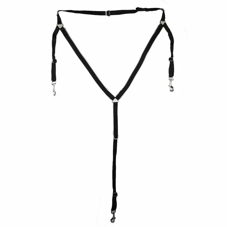 Rintaremmi Y-malli nylon musta valkoinen toppaus Star Tack - Ravurin valjaspaketit, silat & silanosat - 046799 - 1