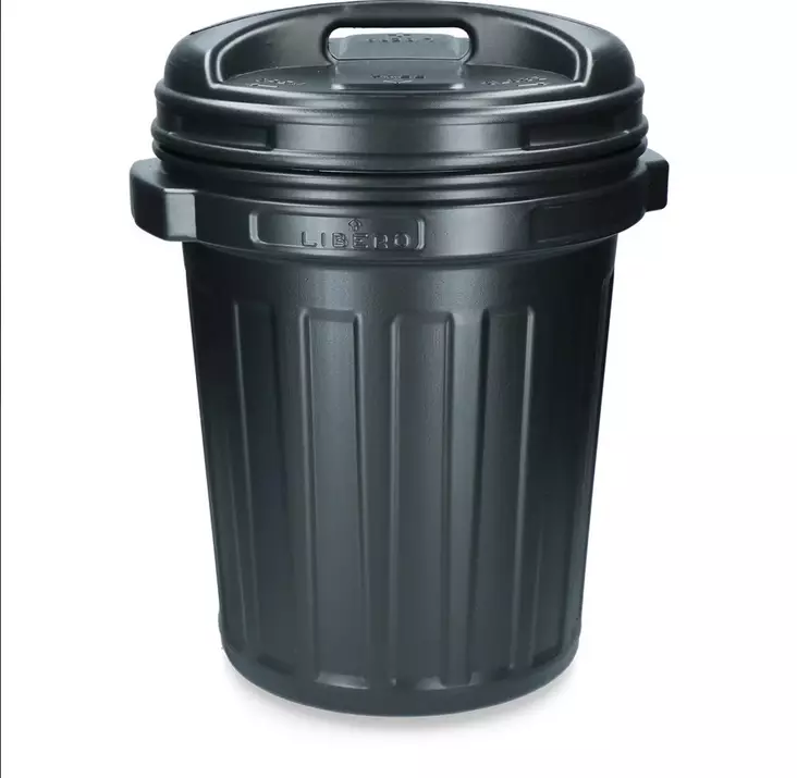 Säilytysämpäri kannella 40L musta HAC - Kotieläinten ruokinta-astiat ja ämpärit - 047639 - 1