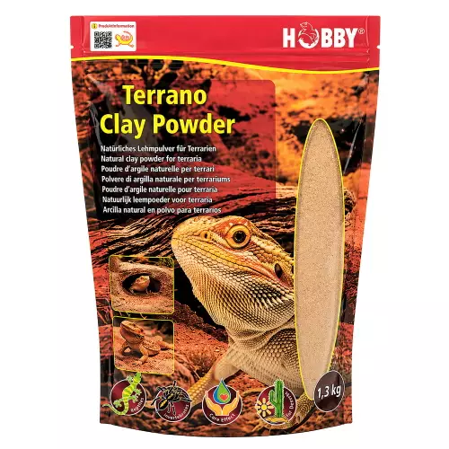 Savijauhe Terrano Clay Powder keltainen 1,3kg Hobby - Terraarion tarvikkeet ja kuivikkeet - 060239 - 1