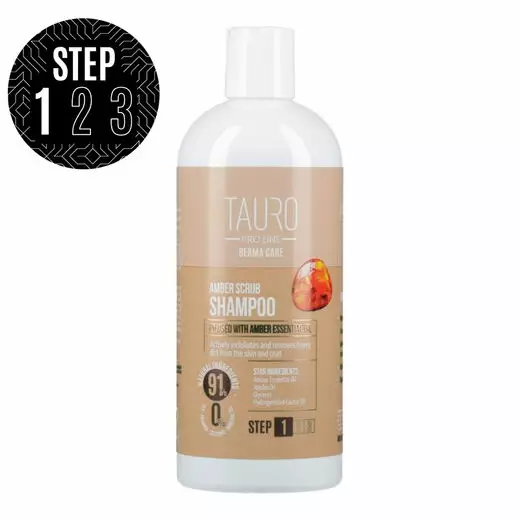 Shampoo Amber Scrub 400ml Derma Care Tauro Pro Line - Koiran shampoot - 052269 - 1