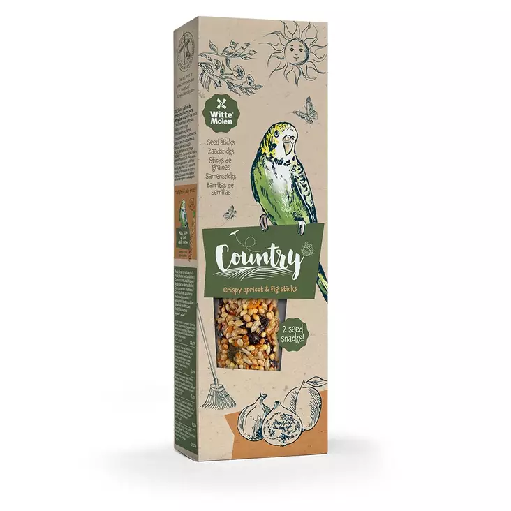 Siementikku linnulle Country Aprikoosi & Viikuna 2kpl 60g Witte Molen - Lemmikkilintujen herkut ja tähkät - 054279 - 1