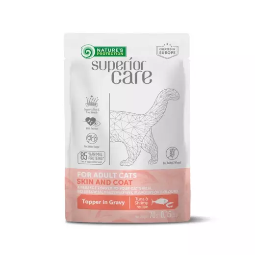 Skin & Coat tonnikala - katkarapu 70g Nature's Protection Superior Care cat - Aikuisten kissojen säilykkeet - 053479 - 1