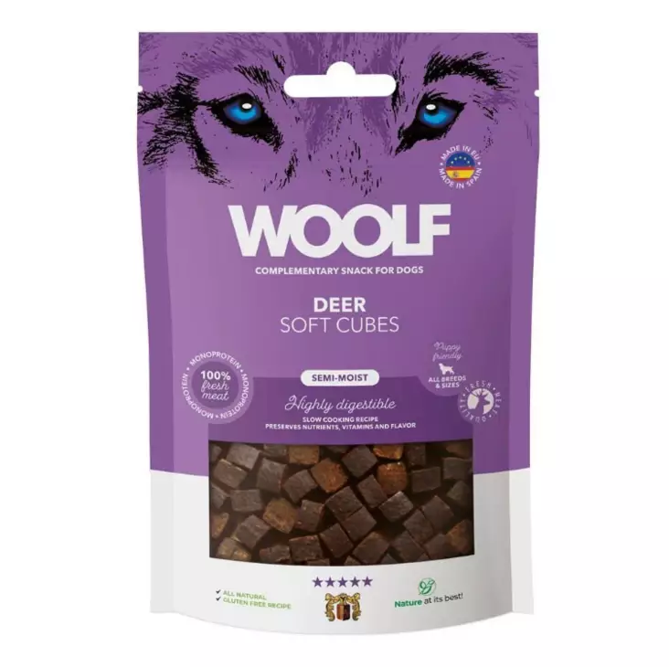 Soft Cubes Peura 100g Woolf - Koiran herkut ja makupalat - 052339 - 1
