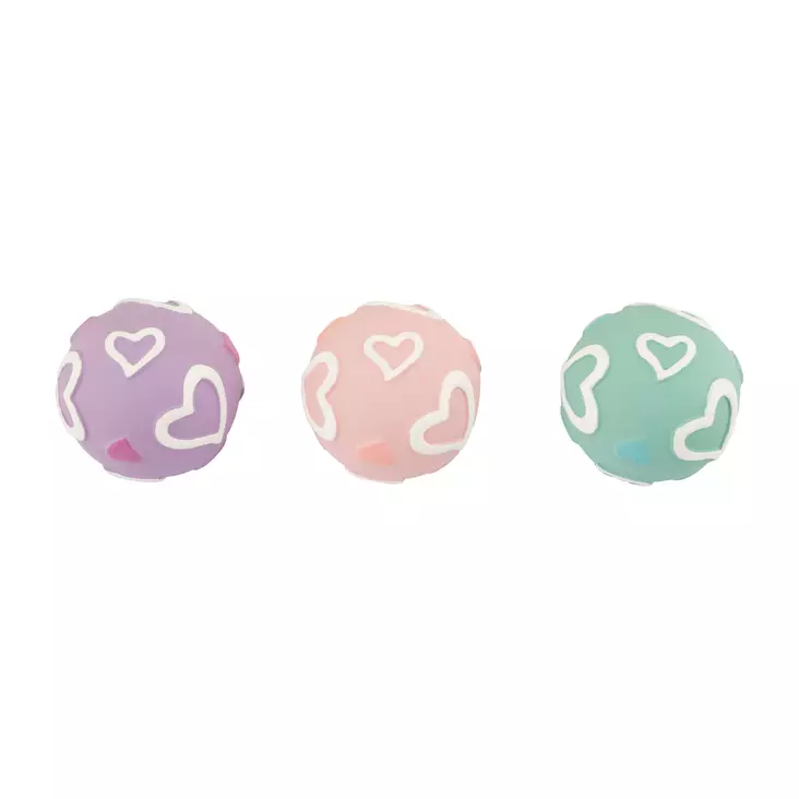 Vinkulelu Heart Ball 7cm värimix Best Friend - Koiran vinyyli-, latex- ja valolelut - 052259 - 1